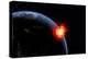 A Powerful Explosion on Earth's Surface from a Colliding Asteroid Impact-null-Stretched Canvas