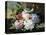 A Pretty Still Life of Roses, Rhododendron, and Passionflowers-John Wainwright-Premier Image Canvas