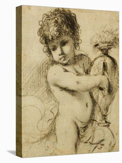 A Putto with a Vase-Guercino (Giovanni Francesco Barbieri)-Premier Image Canvas