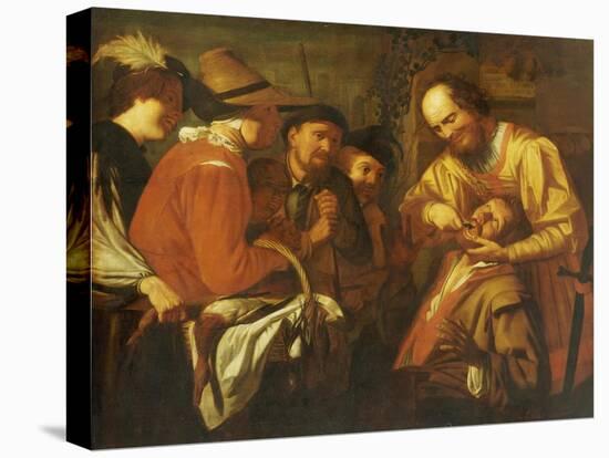 A Quack Dentist Extracting a Tooth, While a Group of Onlookers Watch Nearby-Gerrit Van Honthorst-Premier Image Canvas