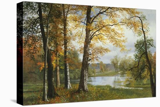A Quiet Lake-Albert Bierstadt-Premier Image Canvas