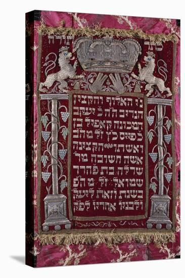 A Rare German Jewelled Parochet (Torah Ark Curtain)-null-Premier Image Canvas