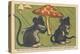 A Rat Asks a Spleen to Shelter it under a Mushroom. “Let Me Shelter You under My Umbrella!” , 1936-Benjamin Rabier-Premier Image Canvas