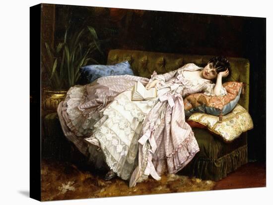 A Reclining Beauty, 1877-Auguste Toulmouche-Premier Image Canvas