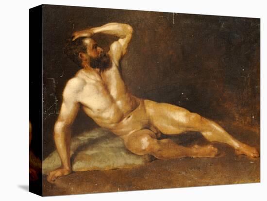 A Reclining Male Nude-Hans Von Staschiripka Canon-Premier Image Canvas