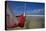 A Red Hammock Spread Out by the Wind Swings Above the Water During Low Tide, Hobox Island, Mexico-Karine Aigner-Premier Image Canvas