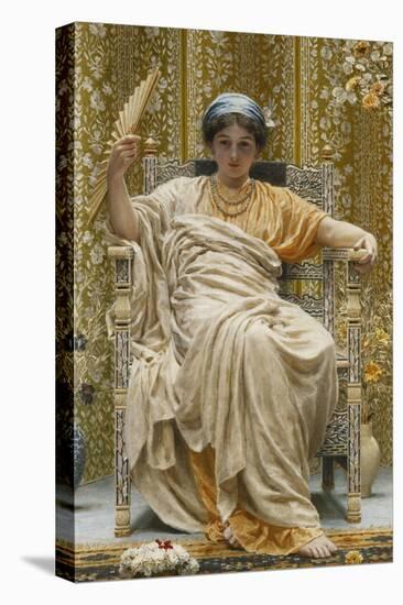 A Revery- a Look of Sadness on a Restful Face - She Hath No Cares - a Thing Hereditary in the…-Albert Joseph Moore-Premier Image Canvas