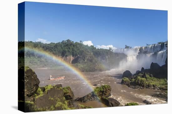 A River Boat at the Base of the Falls, Iguazu Falls National Park, Misiones, Argentina-Michael Nolan-Premier Image Canvas