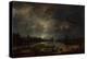 A River Near a Town, by Moonlight, C. 1645-Aert van der Neer-Premier Image Canvas