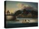 A River Scene with a Folly Fort; and Junks Moored around an Island Temple-Chinese School-Premier Image Canvas