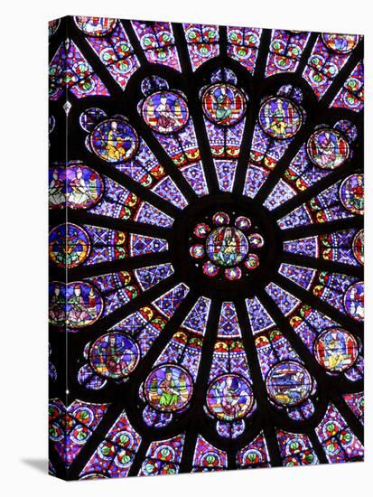 A Rose Window in Notre Dame Cathedral, Paris, France-William Sutton-Premier Image Canvas