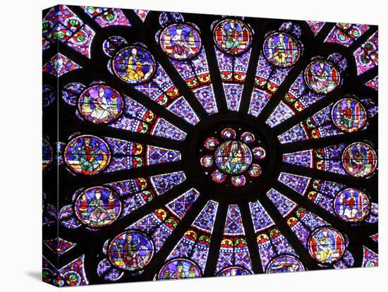 A Rose Window in Notre Dame Cathedral, Paris, France-William Sutton-Premier Image Canvas