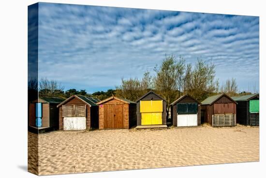 A Row of Beach Changing Huts-Will Wilkinson-Premier Image Canvas