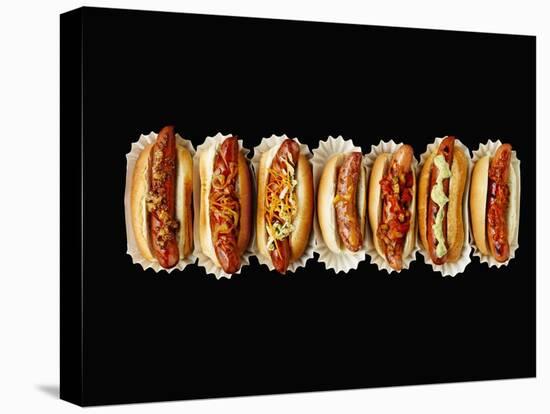 A Row of Hot Dogs-Jim Norton-Premier Image Canvas