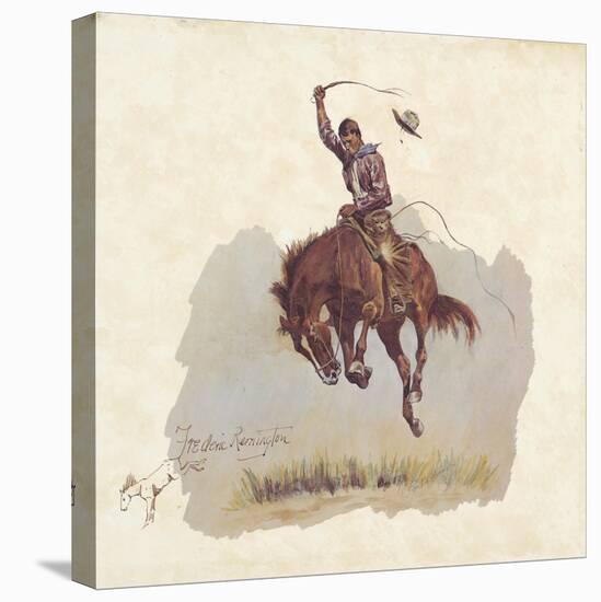 A Running Bucker-Frederic Sackrider Remington-Stretched Canvas