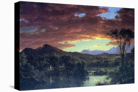 A Rural Home-Frederic Edwin Church-Stretched Canvas