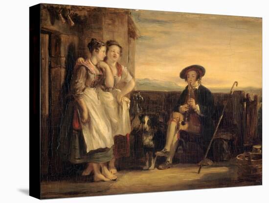 A Scene from the Gentle Shepherd, C.1823 (Panel)-Sir David Wilkie-Premier Image Canvas