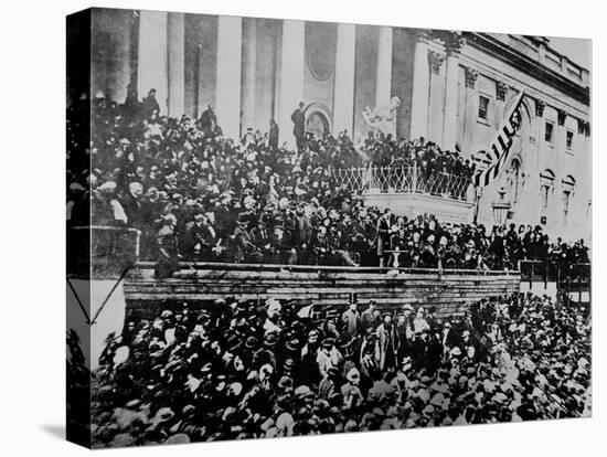 A Scene in Front of the Capitol During Lincoln's Second Inauguration,1865-null-Premier Image Canvas