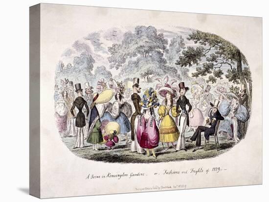 A Scene in Kensington Gardens or Fashion and Frights of 1829-George Cruikshank-Premier Image Canvas