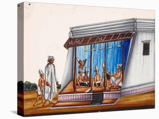 A School Called Gurunkul, with Students Wearing a Dhoti, or Loincloth, from Thanjavur, India-null-Premier Image Canvas