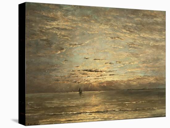 A Seascape at Sunset-Hendrik Willem Mesdag-Premier Image Canvas