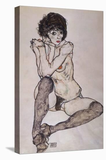 A Seated Nude Female, 1914-Egon Schiele-Premier Image Canvas