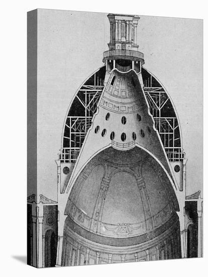 'A sectional drawing of Sir Christopher Wren's great dome', c1934-Unknown-Premier Image Canvas