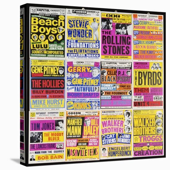 A Selection of British Concert Posters, 1960s-null-Premier Image Canvas