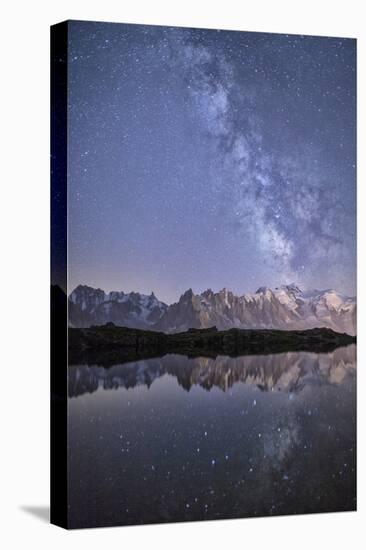 A Sharp Milky Way on a Starry Night at Lac Des Cheserys with Mont Blanc's Highest Peak-Roberto Moiola-Premier Image Canvas