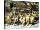 A Shepherd with his Flock-Heinrich Zugel-Premier Image Canvas