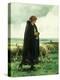 A Shepherdess with Her Flock-Julien Dupre-Premier Image Canvas