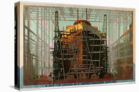A Ship for Canada in a United Kingdom Shipyard-Charles Pears-Premier Image Canvas