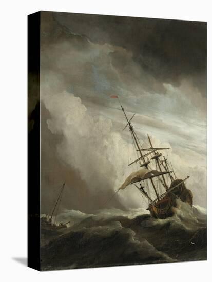 A Ship on the High Seas Caught by a Squall, Known as the 'Gust', 1680-Willem Van De, The Younger Velde-Premier Image Canvas