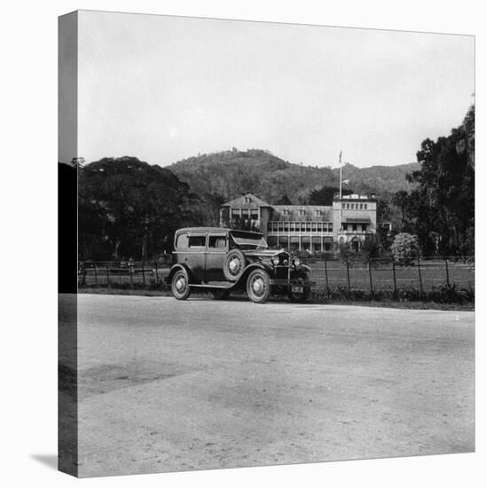 A Singer Car in Front of the Governor's House, Trinidad, Trinidad and Tobago, 1931-null-Premier Image Canvas