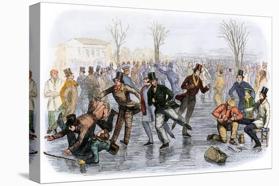 A Skating Scene in Boston, Massachusetts, 1850s-null-Premier Image Canvas