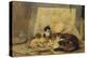 A Sleeping Cat and Kittens in an Artist's Studio-Henriette Ronner-Knip-Premier Image Canvas