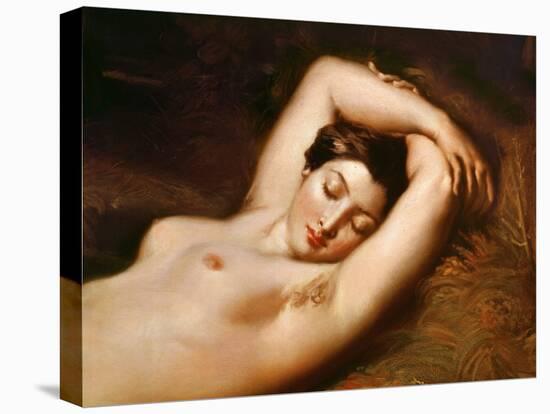 A Sleeping Nymph (Detail of the Head), 1850 (Oil on Canvas)-Theodore Chasseriau-Premier Image Canvas