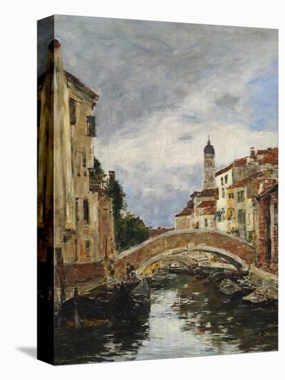 A Small Venetian Canal; Petit Canal a Venise-Eugène Boudin-Premier Image Canvas