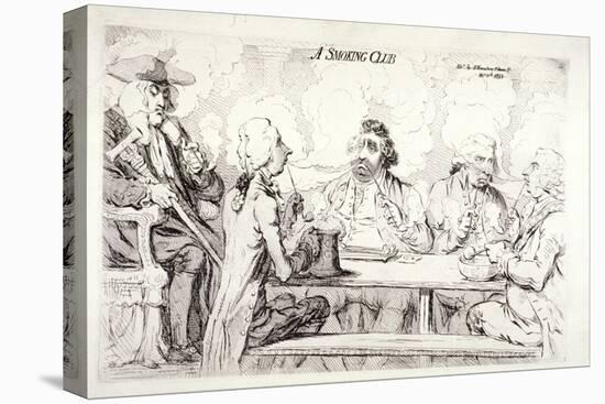 A Smoking Club, House of Commons, London, 1793-James Gillray-Premier Image Canvas