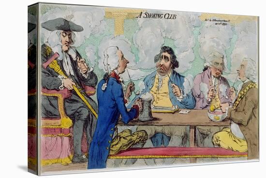 A Smoking Club, Published by Hannah Humphrey in 1793-James Gillray-Premier Image Canvas