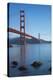 A Smooth-Water Reflection Of The Golden Gate Bridge In The Early Morning Light-Joe Azure-Stretched Canvas