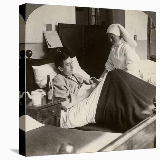 A Soldier Writing a Letter in Hospital, World War I, 1914-1918-null-Premier Image Canvas