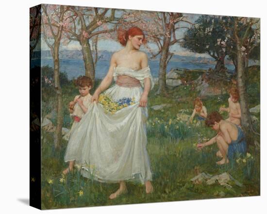 A Song of Springtime-J W Waterhouse-Stretched Canvas