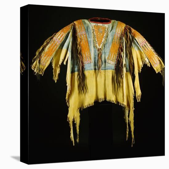 A Southern Cheyenne Quilled and Fringed Hide Warrior's Shirt-null-Premier Image Canvas