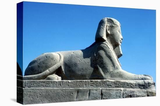 A Sphinx from the Avenue of Sphinxes, Temple Sacred to Amun Mut and Khons, Luxor, Egypt, C370 Bc-CM Dixon-Premier Image Canvas