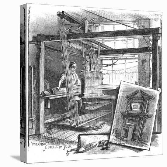 A Spitalfields Silk Weaver at His Hand Loom, 1884-null-Premier Image Canvas