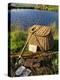 A Split-Cane Fly Rod and Traditional Fly-Fishing Equipment Beside a Trout Lake in North Wales, UK-John Warburton-lee-Premier Image Canvas