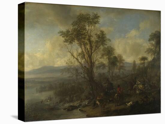 A Stag Hunt, Ca 1665-Philips Wouwerman-Premier Image Canvas