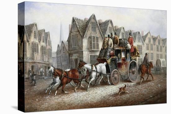 A Stagecoach Settting Out-John Charles Maggs-Premier Image Canvas