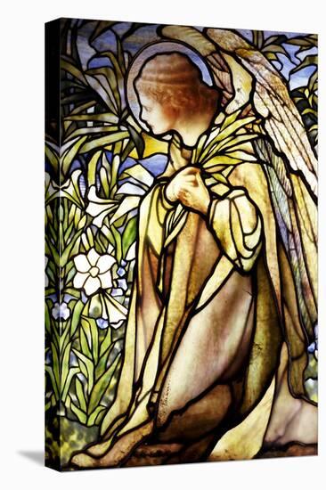 A Stained Glass Window of an Angel-Tiffany Studios-Premier Image Canvas